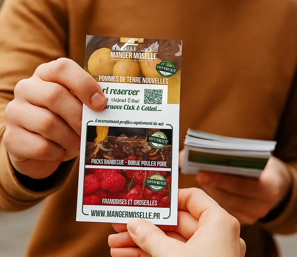 Flyer publicitaire moderne et attractif — création et impression de flyers par Amiral Studio, graphiste et imprimeur à Metz et Thionville en Moselle